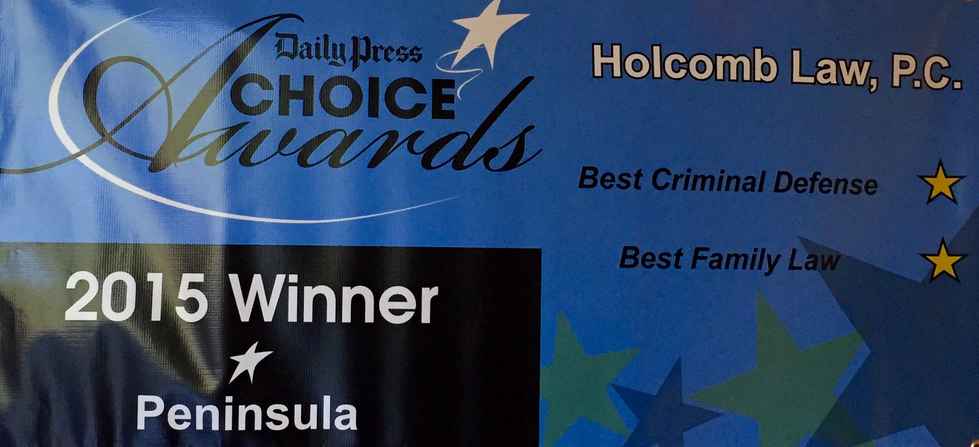 Holcomb Law | Winner of TWO 2015 Daily Press Choice Awards