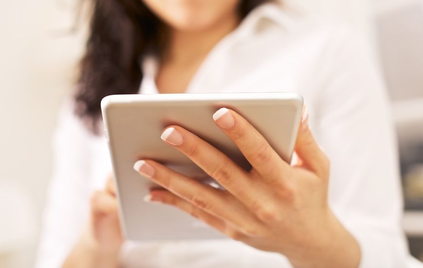 checking her status online