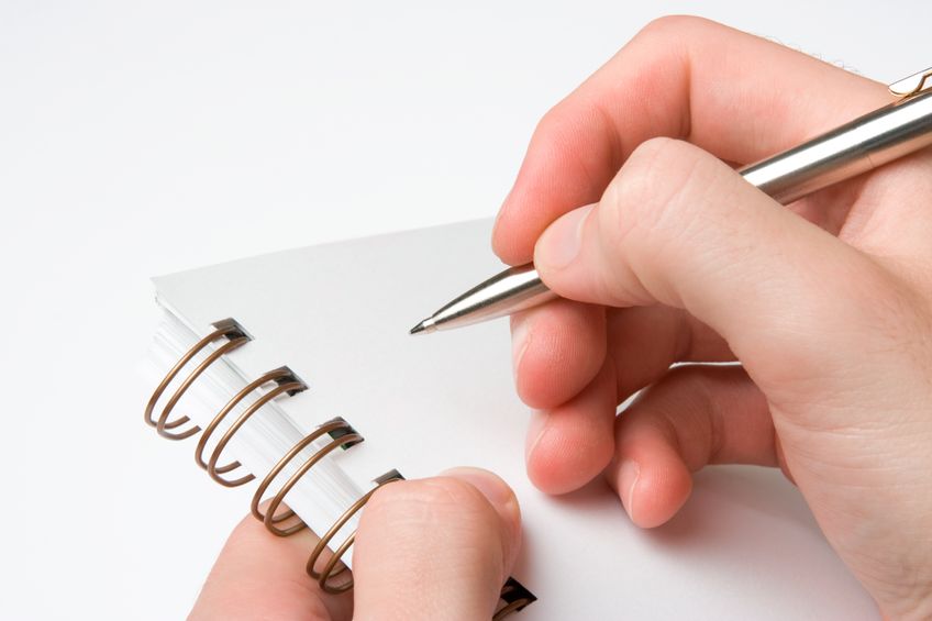 taking notes for filing