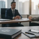 DUI defense lawyer discussing fees with a client.
