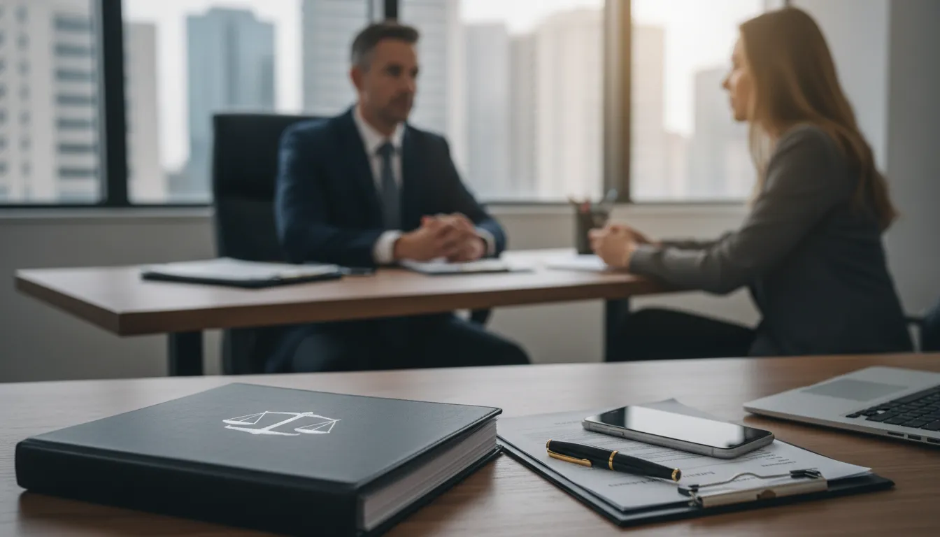 dui-defense-lawyer-fees-what-you-can-expect-227524 DUI defense lawyer discussing fees with a client.