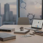 Legal desk with law books, cash, calculator, and laptop showing uncontested divorce attorney cost charts.