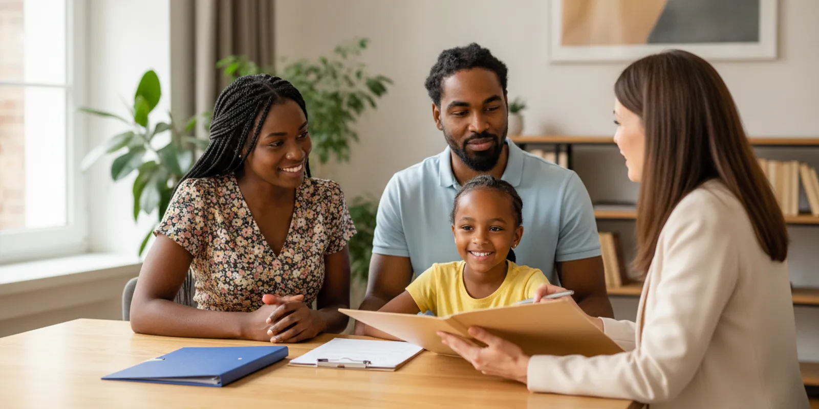 virginia-adoption-eligibility-a-practical-starting-guide–how-much-does-adoption-cost-in-virginia-447366 Family discussing adoption paperwork at a table with an attorney